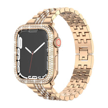 Fashion Custom Metal Diamond Smart Watch Strap With Case All in one For Iwatch Series 8 Ultra Band For Iwatch 45mm 49mm