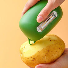 Storage Peeler Stainless Steel Three-In-One Fruit Potato Peeler Splash-Proof Household Peeling Knife Peel Storage