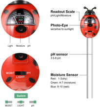 3-in-1 Soil Tester Moisture Meter soil LIGHT/PH/MOISUTURE test for garden