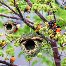 Hand-woven Outdoor Garden Natural Grass Hanging Bird House - Aisitin Online