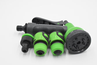 Manufacturer provides straigh 8 Function Plastic Garden Water Spray Soft Grip Variable Flow Controls Garden Water Gun Nozzle Set