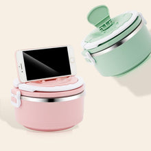 newest style 1/2/3/4 layer round shape stainless steel lunch box and pp plastic colorful lunch box, food container for kids