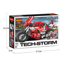 COGO 298 PCS Plastic Motorcycle Science Build Toy Construction Block Set For Children