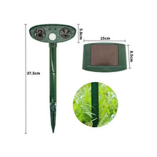 Solar outdoor animal repellent ultrasonic wave to drive rats, birds, insects and infrared flash