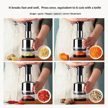 Kitchen Accessories Stainless Steel Manual Handheld Food Chopper Vegetable Onion Press Chopper