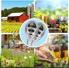 Accept custom Silver 3 In 1 gardening plant flowerpot tester soil moisture meter/PH Meter/illuminance meter