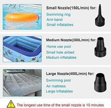 Mini Electric Air Pump with 3 Nozzles Inflator Deflator for Air beds Swimming Ring Inflatable Pool Toys 110V AC