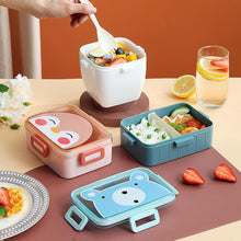 Colorful Cartoon Penguin Separation Lunch Box Portable Microwavable Bento Box Children Hermetic With Spoon