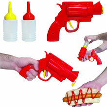 200ml Creative Pistol Bottle Ketchup Mustard Salad Sauce Squeeze Bottle Food Grade PP Condiment Dispenser Kitchen Cooking Gedget