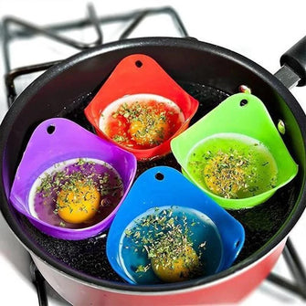 (CZ) 4 Pcs/Set Silicone Egg Boiler Egg Boiler Pot Steamed Egg