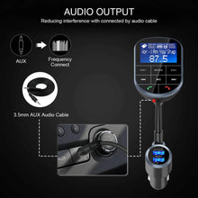 MR307 Bluetooth Wireless FM RadioTransmitter Adapter for Car Dual USB 3.0 Car Charger with Handsfree Calling A2DP Aux