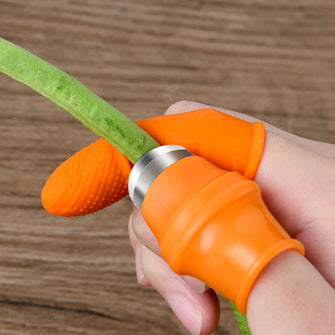 Silicone Finger Guard Knife Thumb Protector Cutting Gears Vegetable Picking Knife Plant Leaf Nipping Scissors Gloves