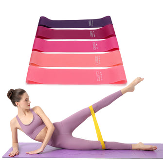 Women Portable Fitness Workout Equipment Elastic Rubber Resistance Bands for Yoga Gym Pilates Crossfit Weight Sports