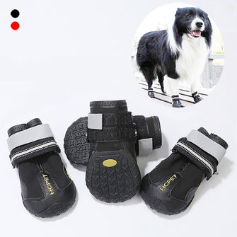 Reflective dog shoes waterproof sneaker anti skid winter dog boots footwear pet socks shoes for husky medium large dogs