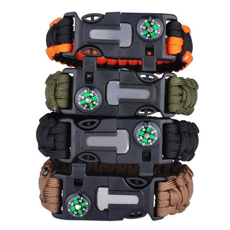 Parachute Bracelet 550 Emergency Survival Bracelet Compass Multifunctional Scraper Camping Hiking Parachu