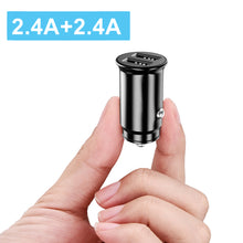 metal 4.8a fast charger mini usb car charger for mobile phone tablet gps car dual usb charger car phone charger adapter car