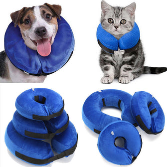 Inflatable dog and cat collar, pet medical protection, veterinary approved cone, wound healing and health