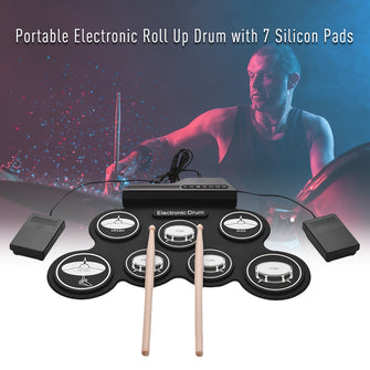 Drum Electronic Drum Set Compact Size USB Roll-Up