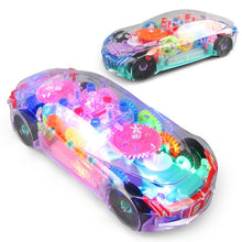 Electronic Transparent Music Car Musical Led Light Baby Early Education Funny Toy Gift