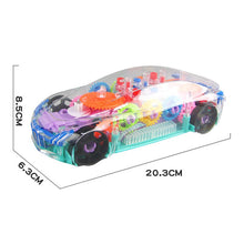 Electronic Transparent Music Car Musical Led Light Baby Early Education Funny Toy Gift