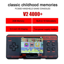 Family Pocket FC3000 V2 Classic Handheld Game Console 2G ROM Built in 4000+ Games 10 Simulator Video Game Console Dropshipping