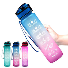 Hot Sale 1L Plastic Water Bottle Frosted Gradient Bouncing Cup Sports Space Cup Sports Fitness Outdoor Bottle For Camping