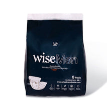 Wise Travel Pack Mens Maximum Incontinence Pads - 5 Pads Per Bag Bundle (100 Pads Total) + FREE SHIPPING