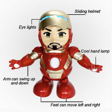 Marvel The Avengers Superhero Electronic Dancing Music Light Robot Toy Iron Man Spider-man Panther Doll For Children Boys Gift