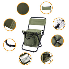 Outdoor Fishing Tools 100KG Load-Bearing 10L Large Capacity Ice Storage Bag Chair Foldable With Backrest High Load-Bearing