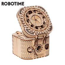 Robotime 123pcs Creative DIY 3D Treasure Box Wooden Puzzle Game Assembly Toy Gift for Children Teens Adult LK502