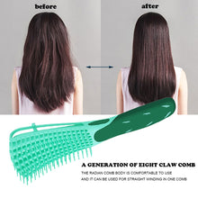 Scalp Massage Comb Curved Breathable Ribs Claw Comb Professional Hairbrush Curly Long Wavy Hair Scrub Styling Tool