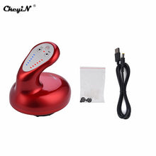 USB Rechargeable Body Guasha Scraping Massager Stimulate Acupoints Cup Suction Meridian Dredge Massage Therapy Slimming Device