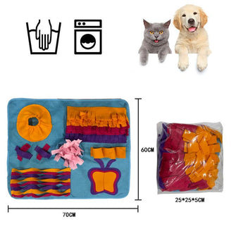 Pet Dog Snuffle Mat Pet Sniffing Training Blanket Detachable Fleece Pads Dog Mat Relieve Stress Nosework Puzzle Toy Pet Nose Pad