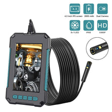 4.3" IPS Screen Industrial Endoscope Camera HD1080P Single & Dual Lens Borescope IP68 Waterproof LED Lights 2600mAh Battery P40