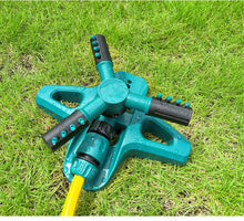 360-degree Automatic Rotating Large Three-fork Sprinkler Lawn Irrigation Sprinkler Crescent Sprinkler Garden Cooling