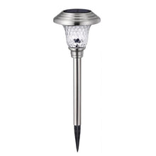 Solar Outdoor Stainless Steel Glass LED Plug Light