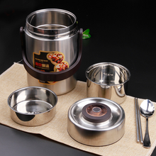 Gold key 304 stainless steel vacuum insulation barrel stewing pot large capacity lunch box