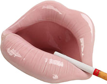 high quality Ceramic Cigarette Novelty Lip Mouth pink girl girly lipstick smoking Cigarette ashtray ash tray trays