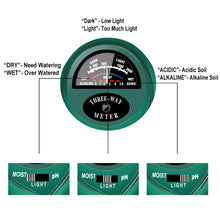 Garden Tool 3 in 1 PH Monitor Temperature Sunlight Tester Soil Meter Ph Measuring Instruments For Plant Flower