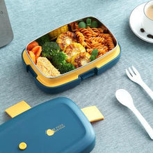 Environmentally friendly metal food container lunch box stainless steel three-in-one lunch box