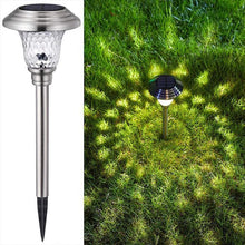 Solar Outdoor Stainless Steel Glass LED Plug Light