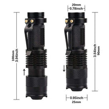 UV Light Mini Penlight LED Flashlight Torch Waterproof 3 Modes Zoomable Adjustable Focus Lantern Portable Bulbs