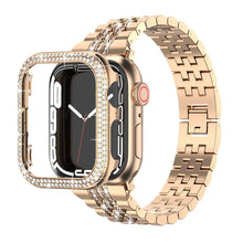 Fashion Custom Metal Diamond Smart Watch Strap With Case All in one For Iwatch Series 8 Ultra Band For Iwatch 45mm 49mm