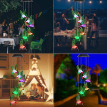 Color-Changing Solar LED Waterproof Hummingbird Wind Chimes