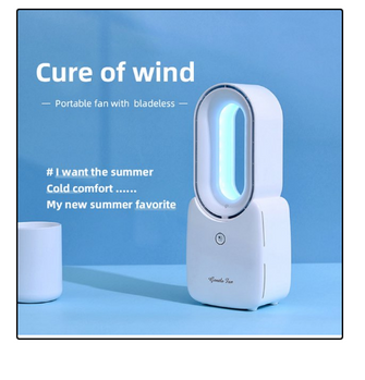 Clearance Promotion Portable Fan Desktop Fan With LED Light, Personal Cooling Fan Leafless Fan, Rechargeable USB Desktop Fan, Su