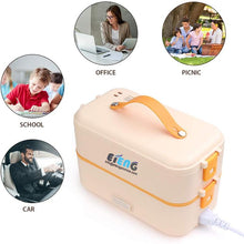 New Design 3 Layers Lunchbox Custom Easy Carry Multi-functional Cooked Heated electric lunch box food warmer