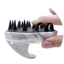 Waterproof Handheld Hair Marbled Scalp Massager Cleaning Silicone Marbling Hair Shampoo Brush