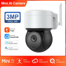 PTZ APP control AI tracking 3MP 5MP HD Tuya outdoor wifi camera with color night vision mini camera