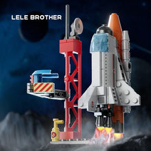 Lele Brother boys assemble building blocks Space Shuttle Rocket birthday gift children's educational toys wholesale