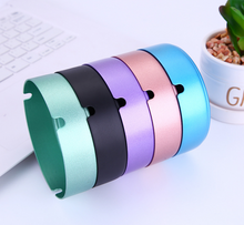 Custom logo Pink Stainless Steel Metal Ashtray 10cm Round colored tobacco jar cigar ashtray for bar KTV Hotel